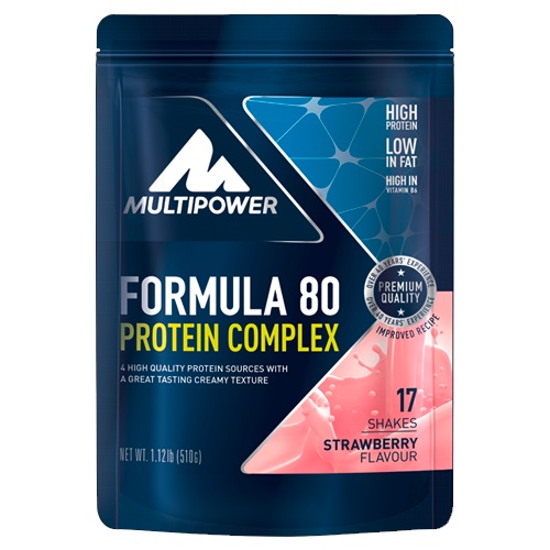Multipower Formula 80 Protein Complex 510g Erdbeer