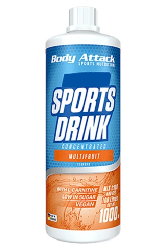 Body Attack Sports Drink Zero 1000 ml Peach Ice Tea
